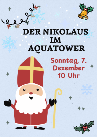 Nikolausflyer in festlichem Stil in Orange Beige Weiss